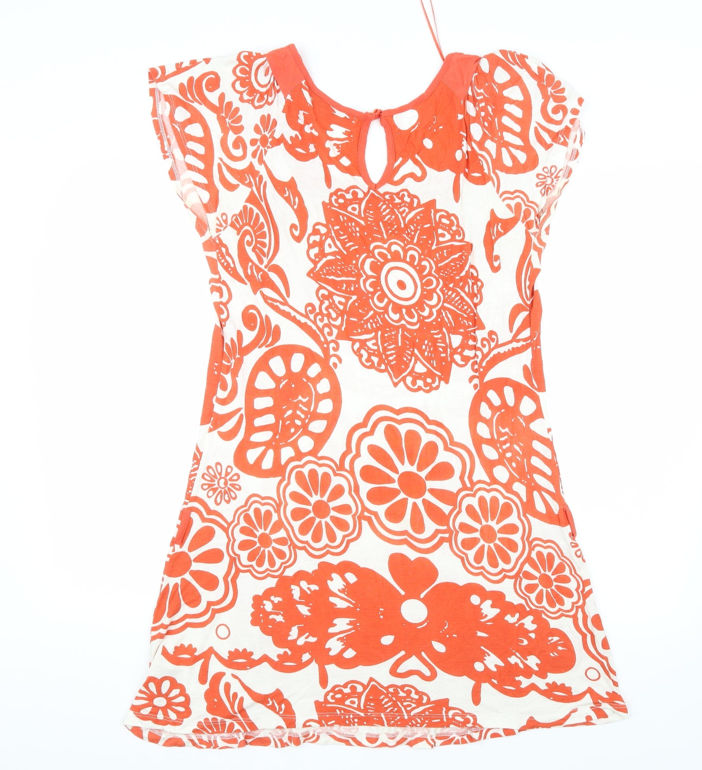 Red Herring Womens White  Rayon A-Line  Size 16