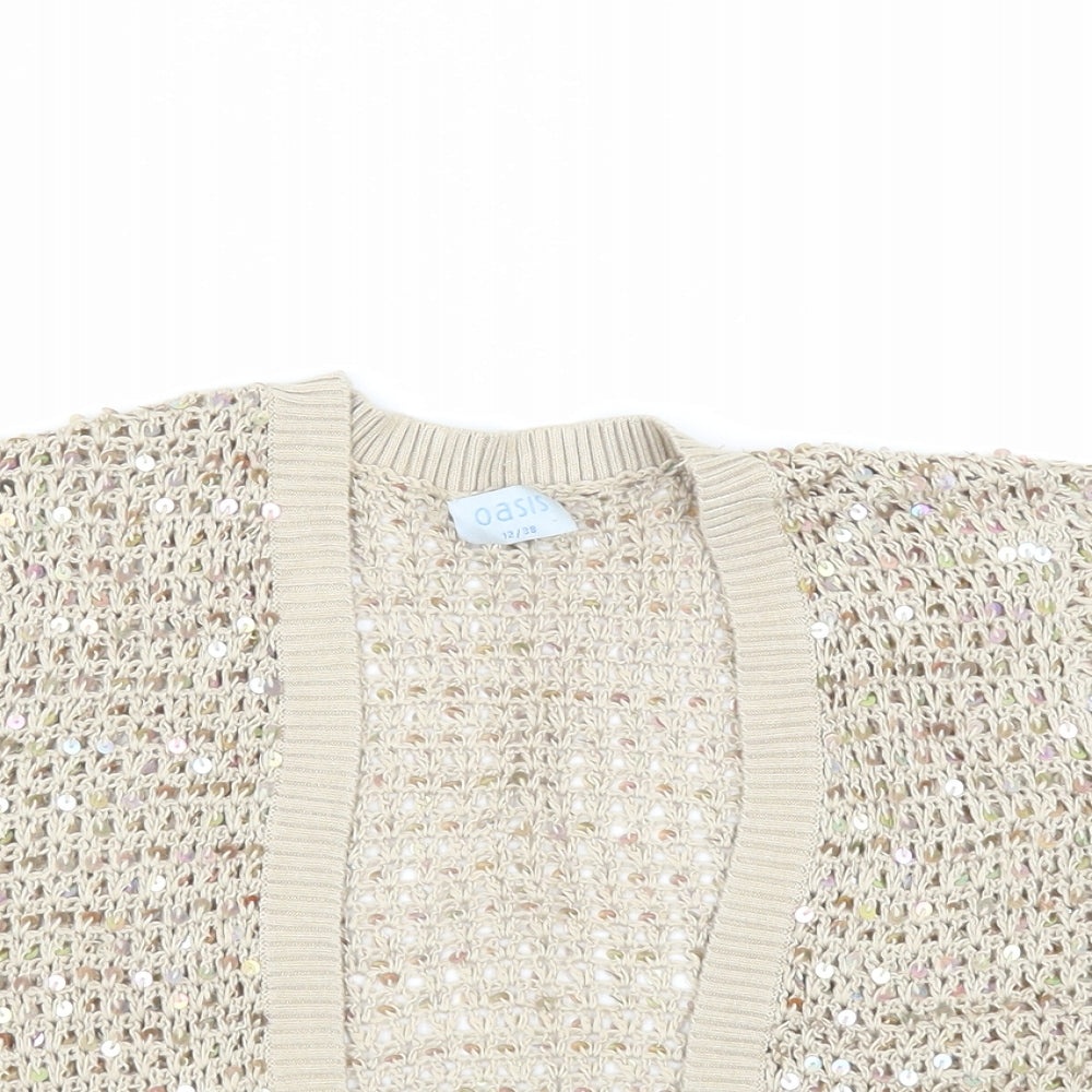 Oasis Womens Beige   Cardigan Jumper Size 12