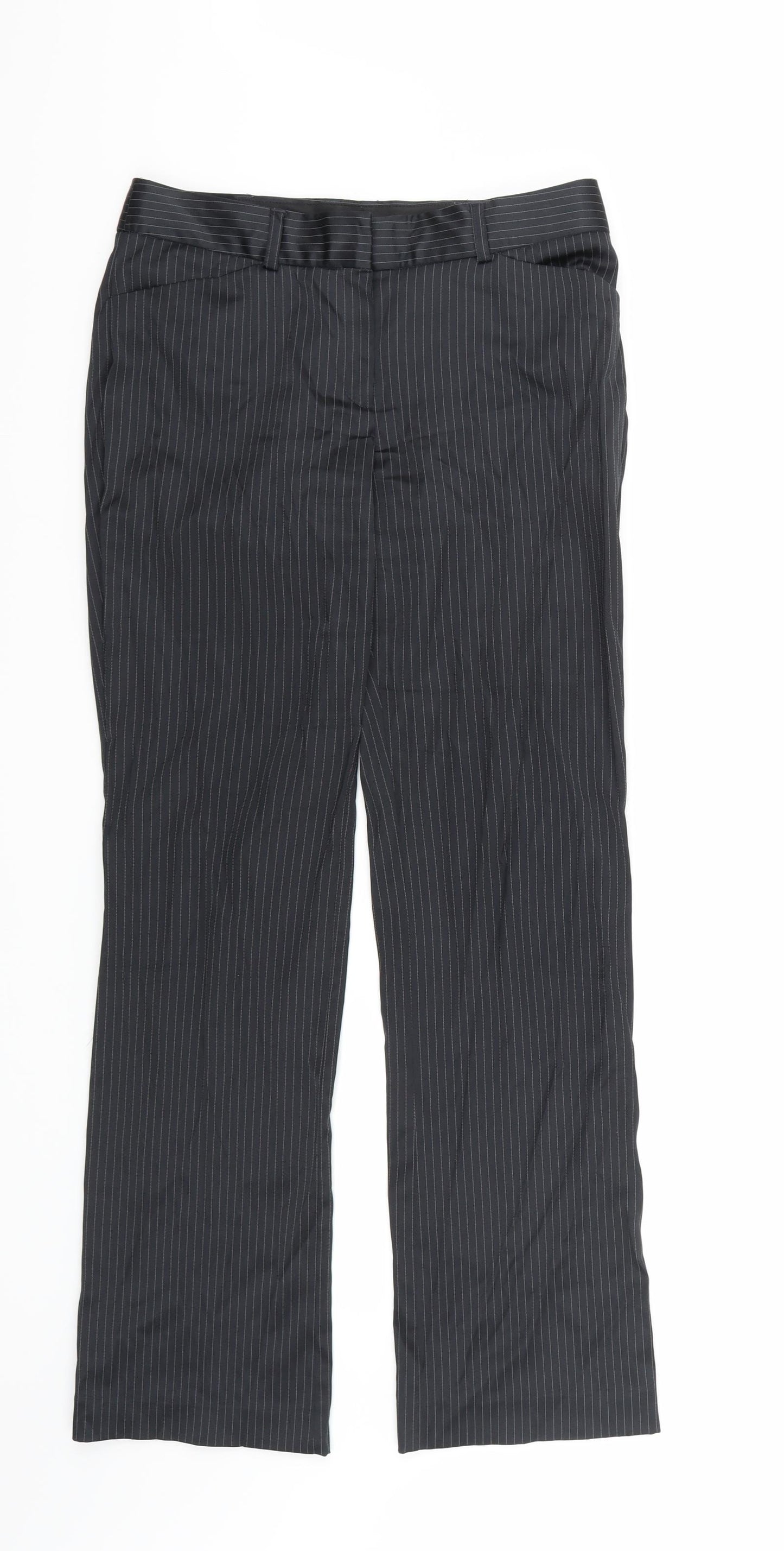 MNG  Womens Black   Trousers  Size 8 L31 in