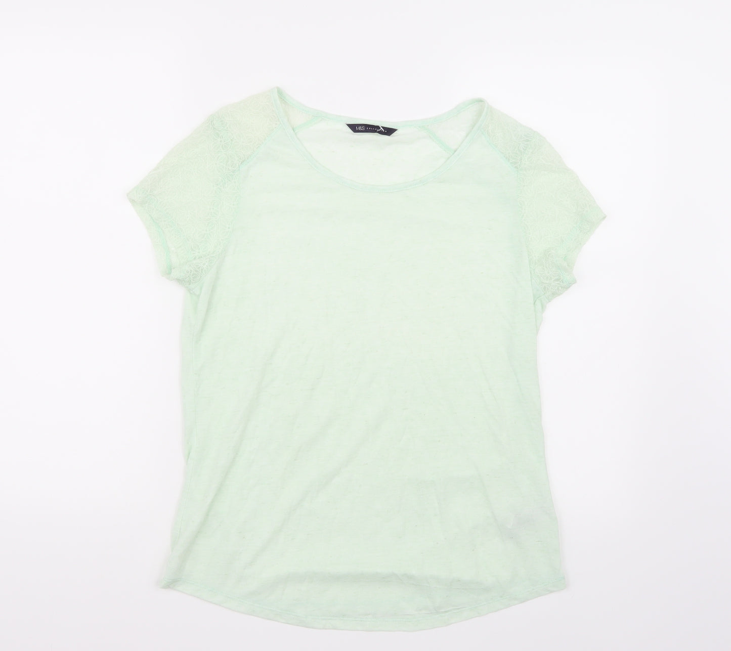 Marks and Spencer Womens Green   Basic T-Shirt Size 10
