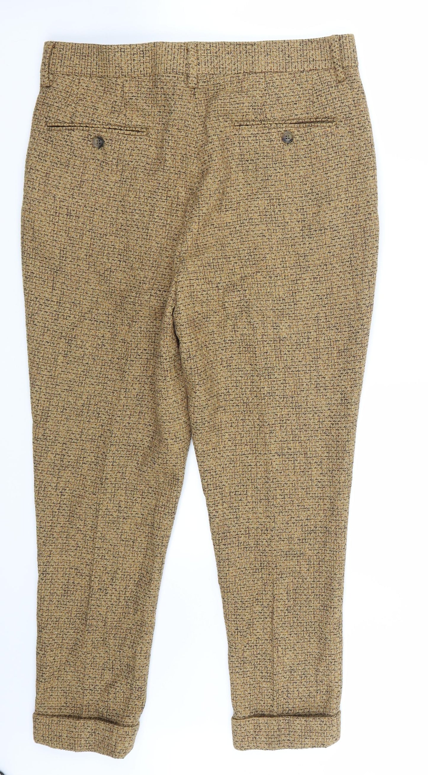 ASOS Womens Brown   Cropped Trousers Size 32 L32 in