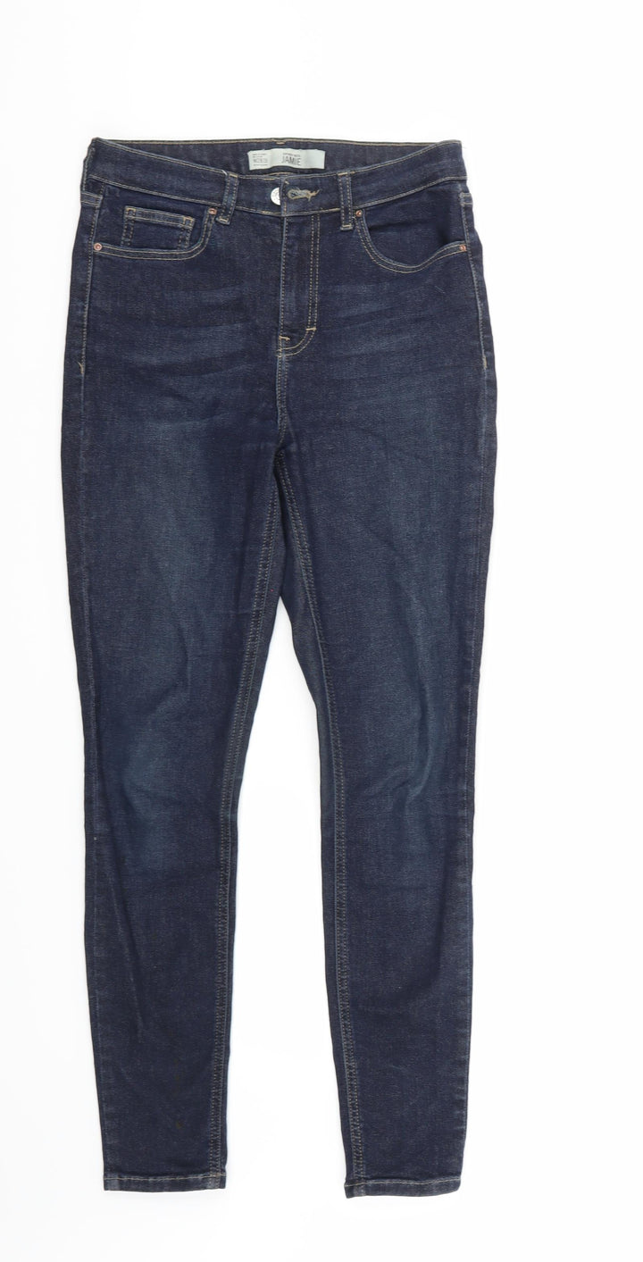 Topshop Womens Blue Skinny Jeans Size 28 L32 in