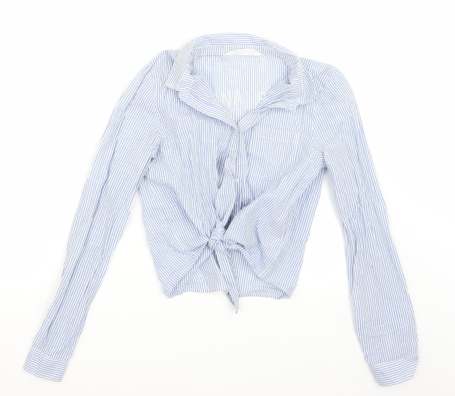 H&M Girls Blue   Basic Button-Up Size 13 Years