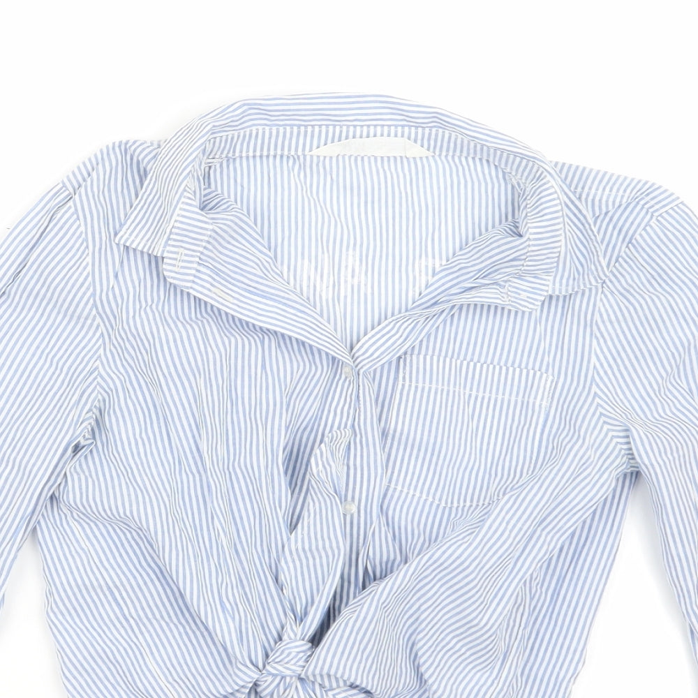 H&M Girls Blue   Basic Button-Up Size 13 Years