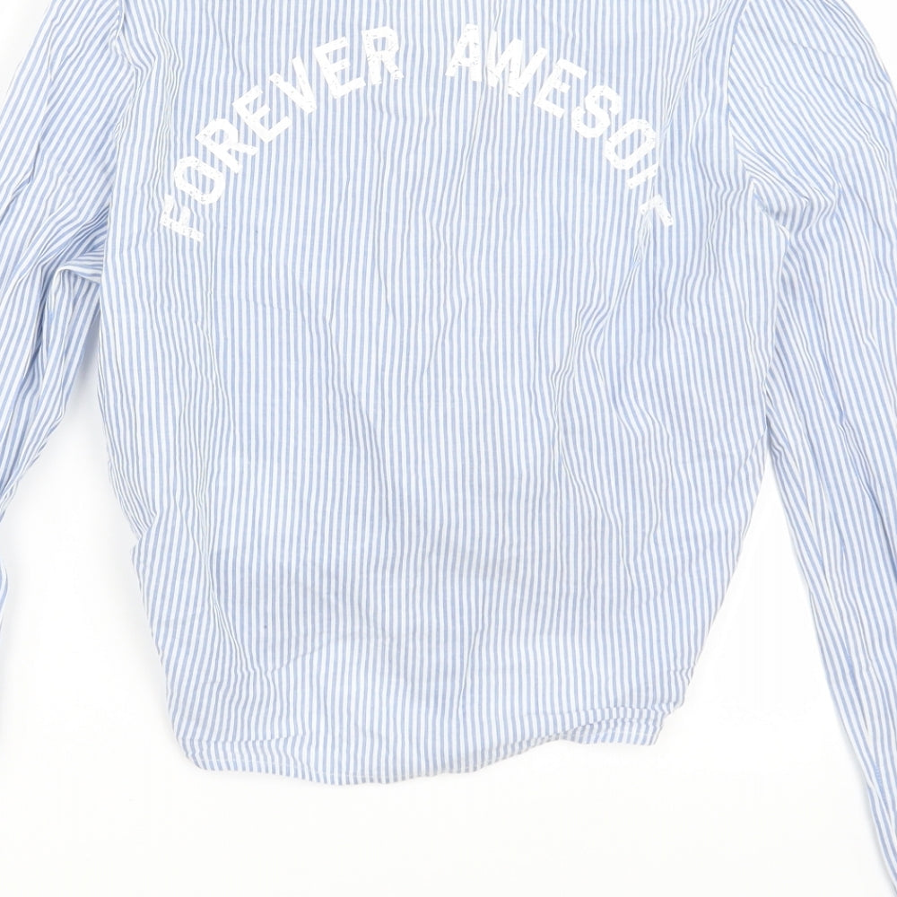 H&M Girls Blue   Basic Button-Up Size 13 Years