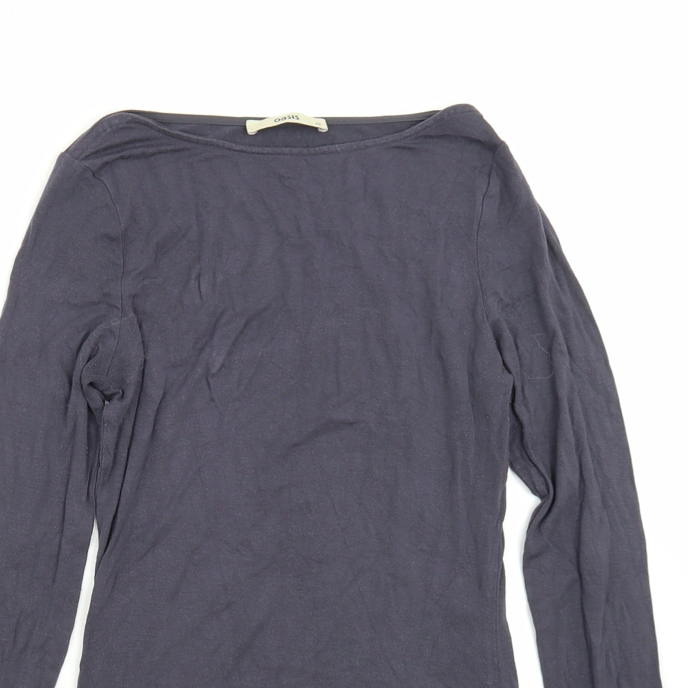 Oasis Womens Grey   Basic T-Shirt Size XS