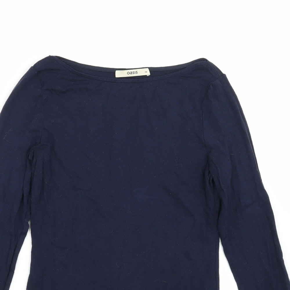 Oasis Womens Blue   Basic T-Shirt Size XS