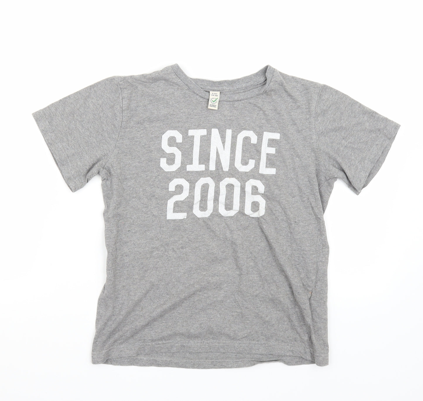 Earth Positive Girls Grey   Basic T-Shirt Size 9-10 Years