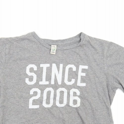 Earth Positive Girls Grey   Basic T-Shirt Size 9-10 Years