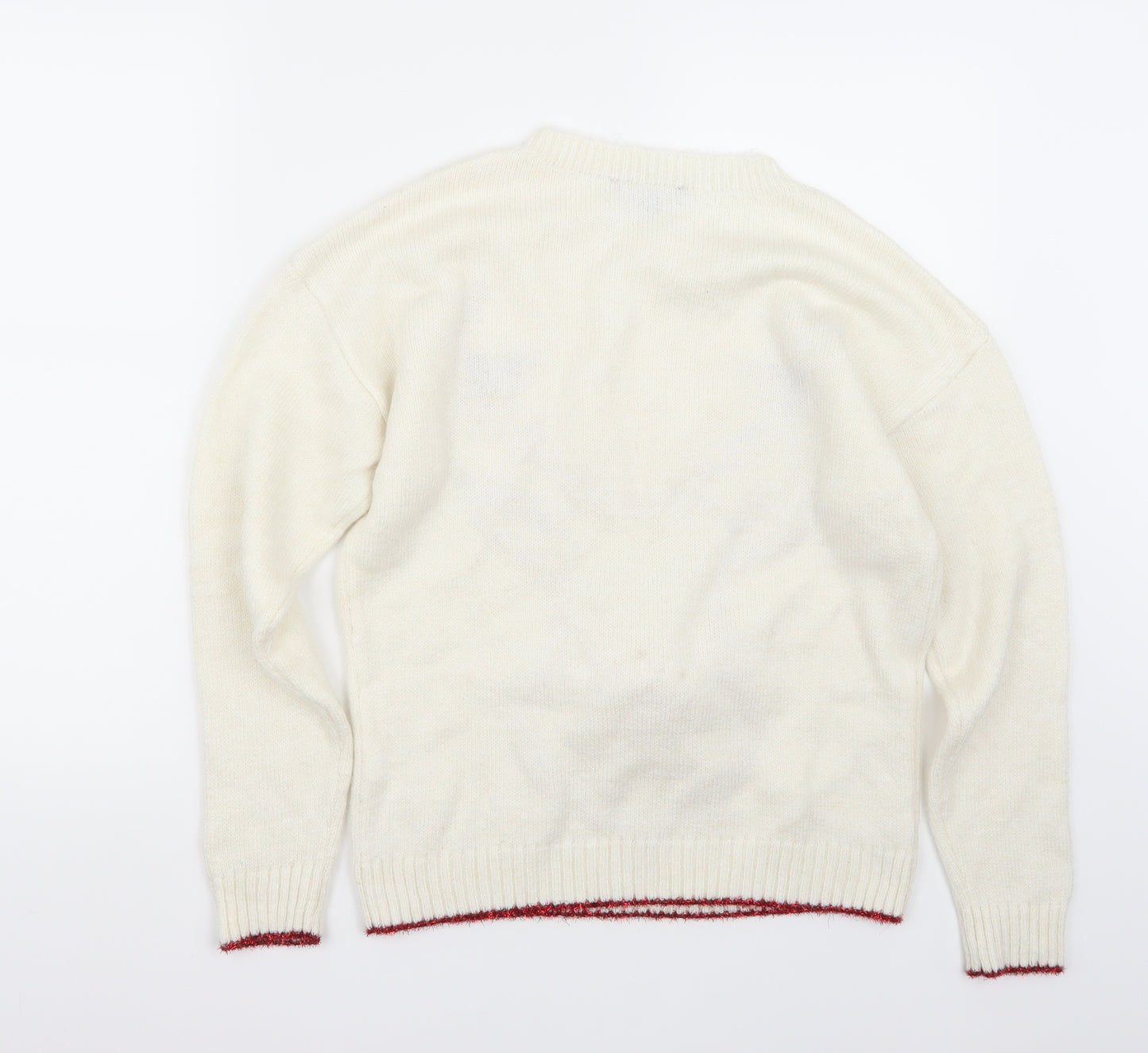 Primark Womens White   Pullover Jumper Size S