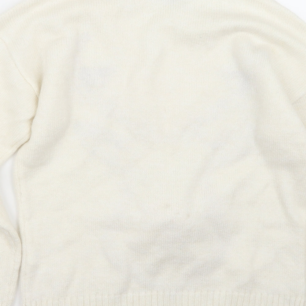 Primark Womens White   Pullover Jumper Size S