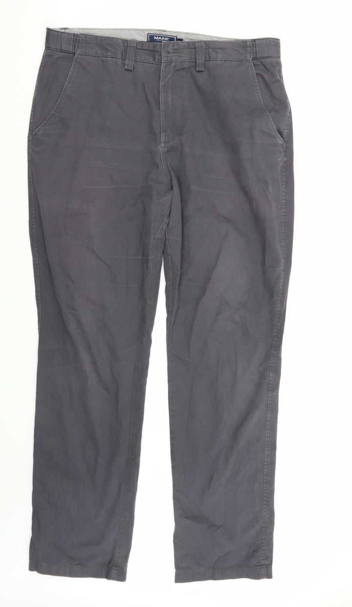 Maine Womens Grey Trousers Size 36 L32 in