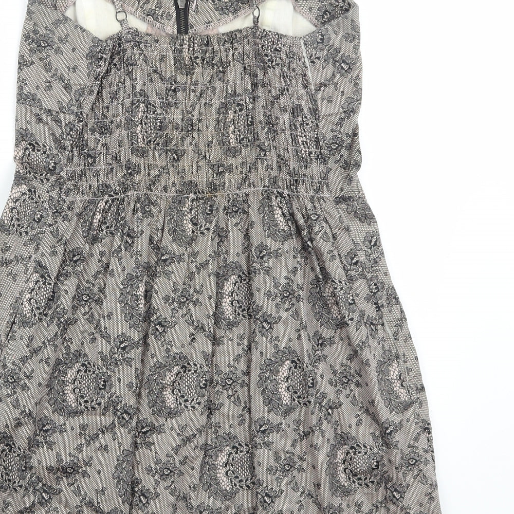 Etam Womens Black  Rayon A-Line  Size 10