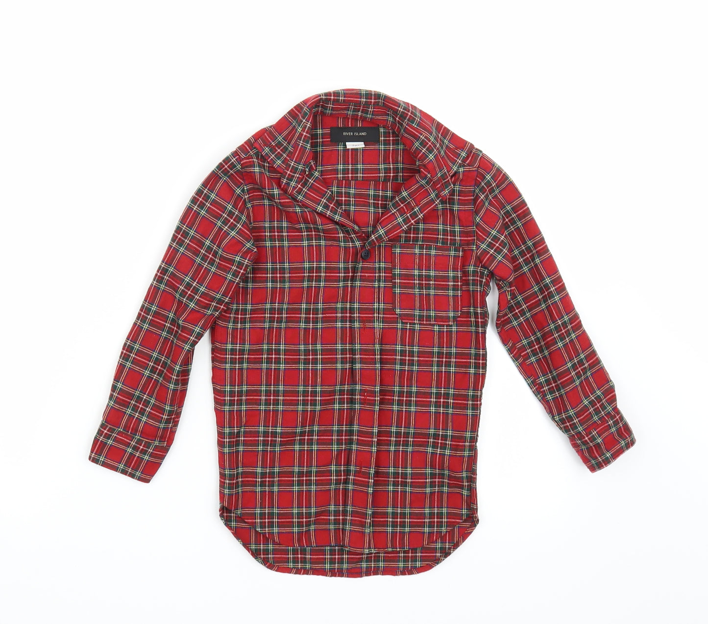 Riverisland Boys Red Check  Basic Button-Up Size 3 Years