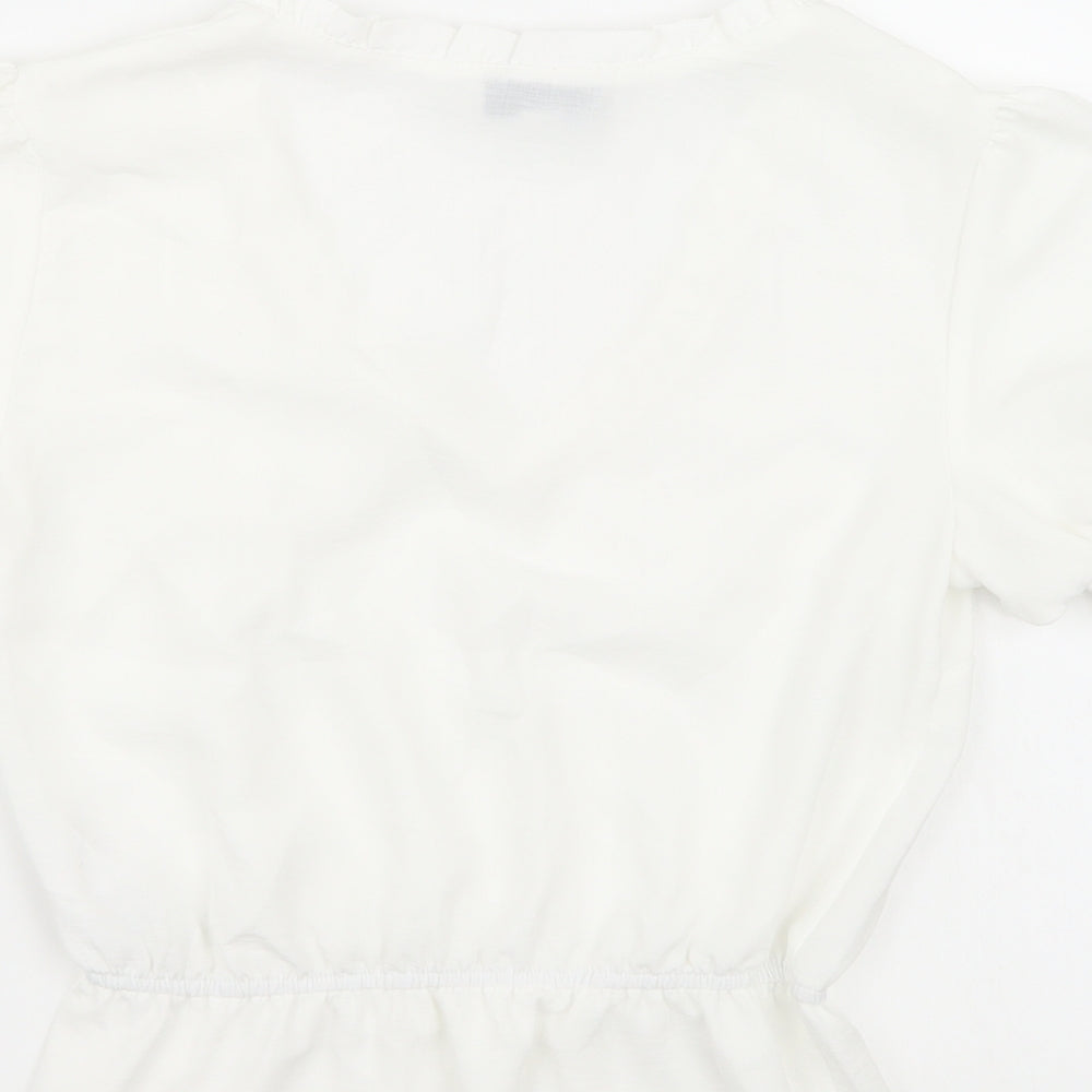 Topshop Womens White   Basic T-Shirt Size 6