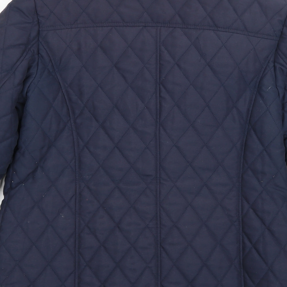 Marks and Spencer Womens Blue  Rayon Jacket Coat Size 10