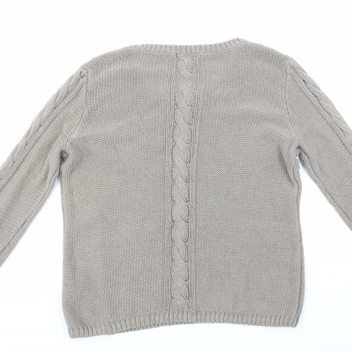 H&M Womens Brown  Knit Pullover Jumper Size L