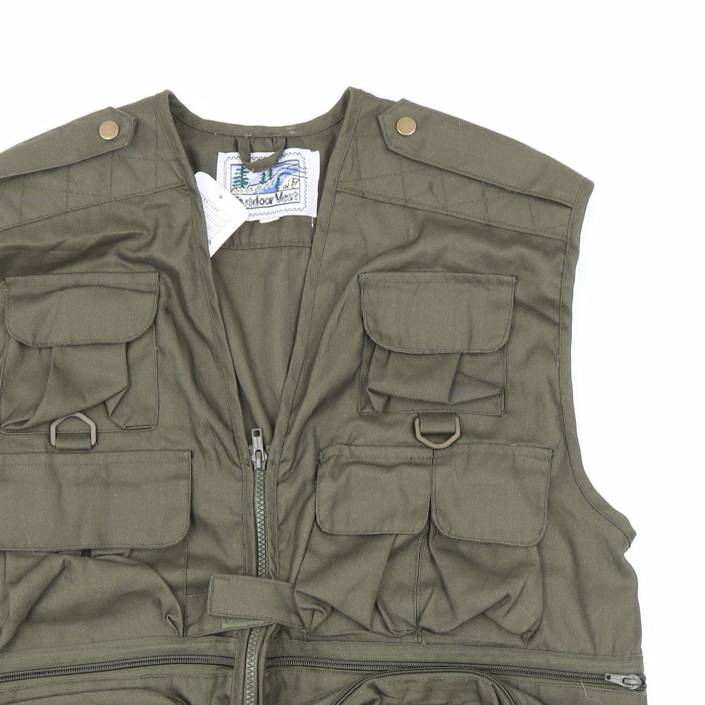 Outdoor Vest Mens Green   Gilet Jacket Size M
