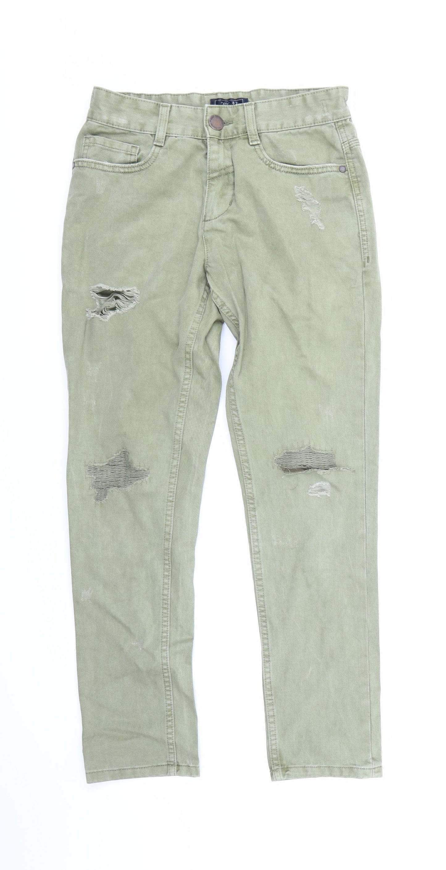 NEXT Boys Green  Denim Straight Jeans Size 12 Years