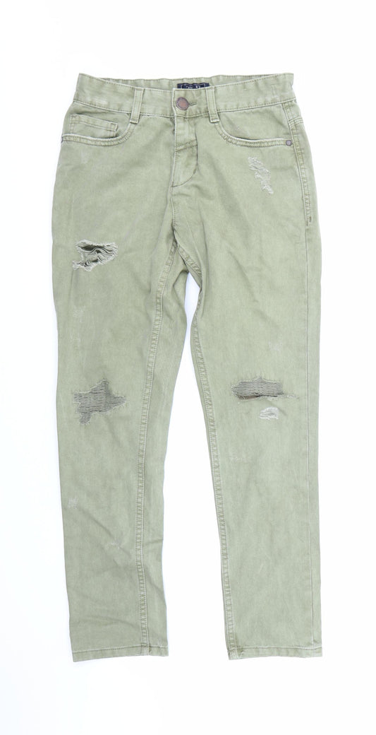 NEXT Boys Green  Denim Straight Jeans Size 12 Years
