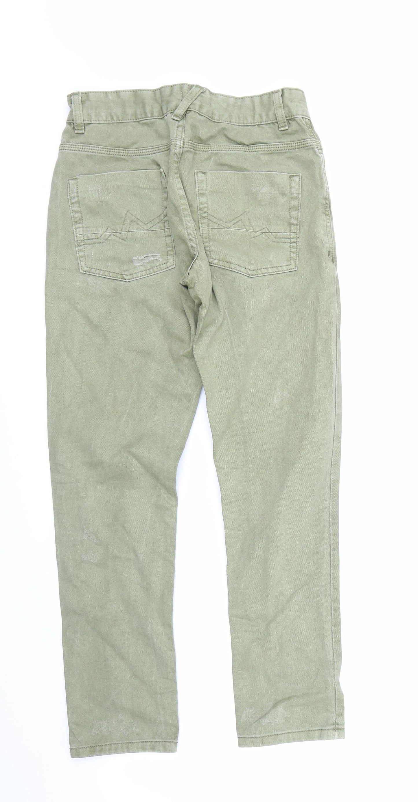 NEXT Boys Green  Denim Straight Jeans Size 12 Years
