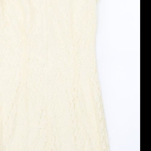 FOREVER 21 Womens Beige  Lace A-Line  Size M