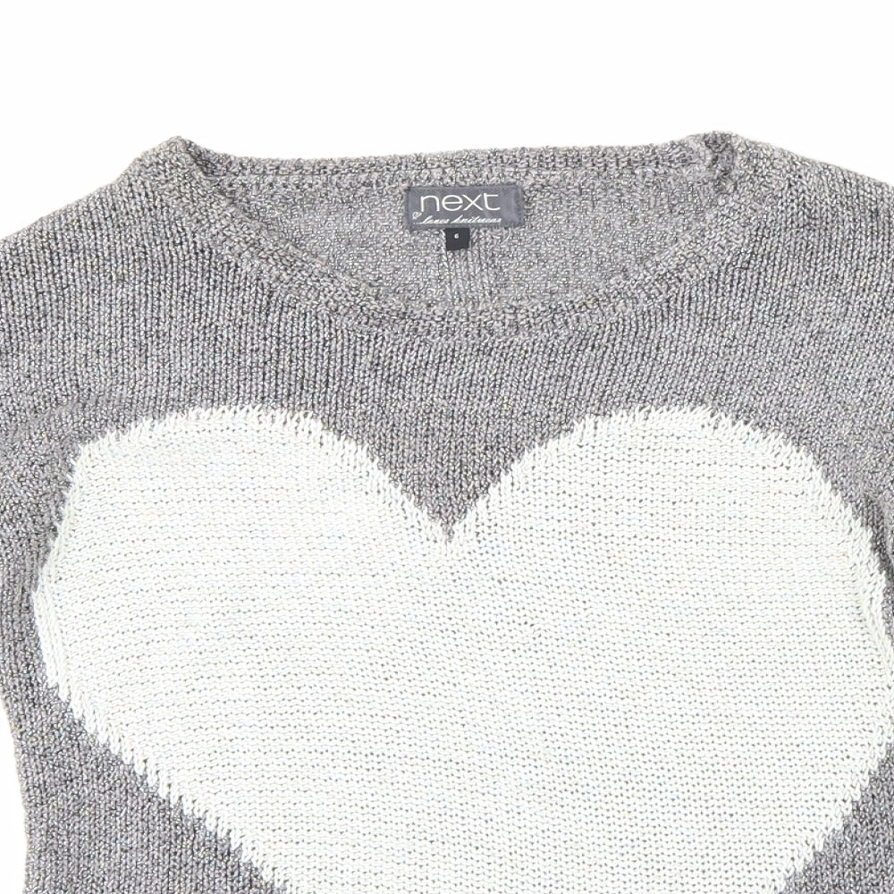 NEXT Womens Grey  Knit Pullover Jumper Size 6