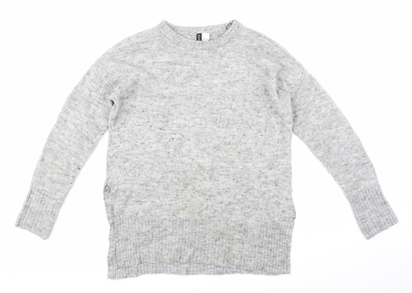 H&M Womens Grey  Knit Pullover Jumper Size S