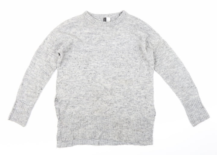 H&M Womens Grey  Knit Pullover Jumper Size S