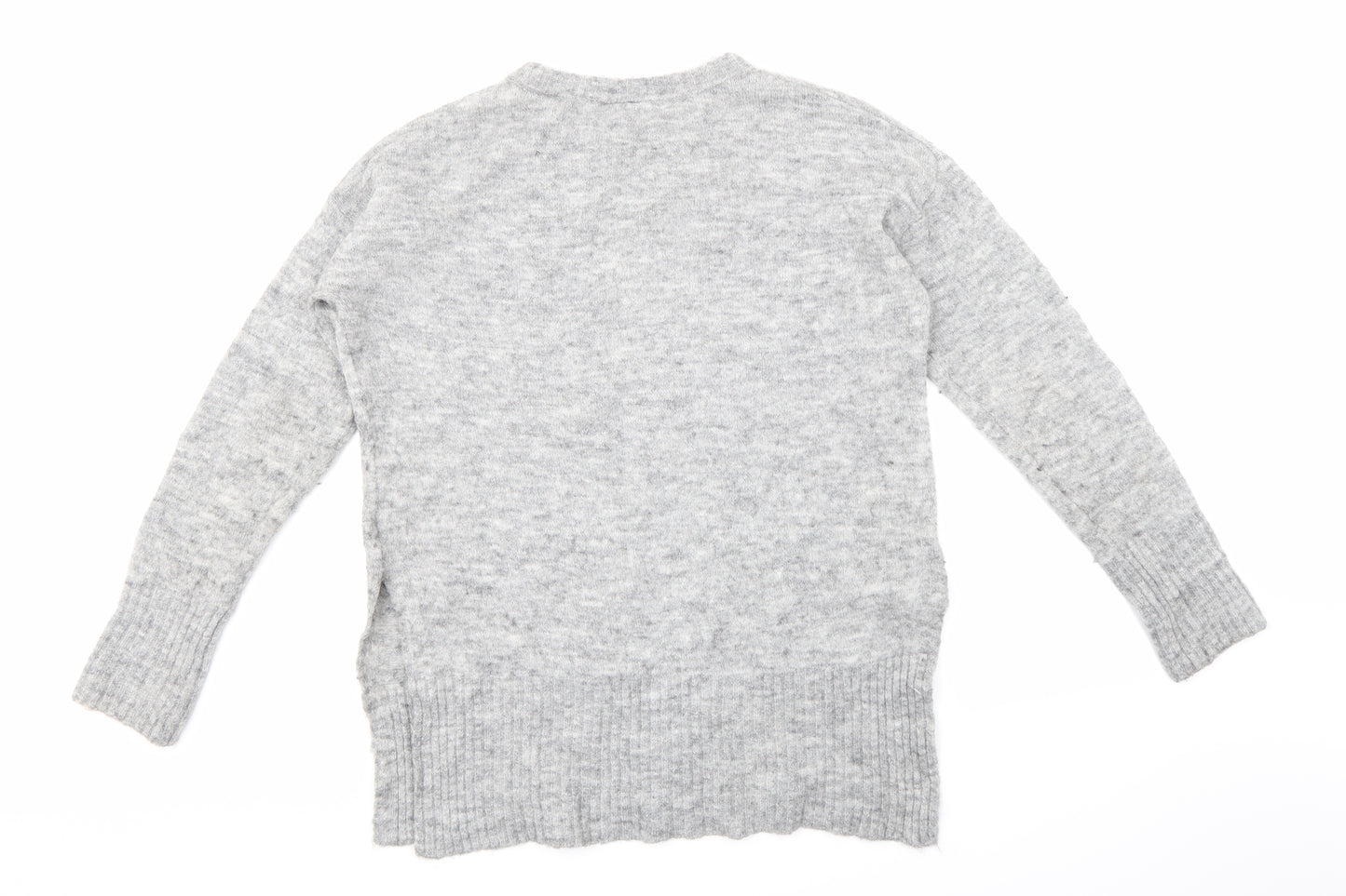 H&M Womens Grey  Knit Pullover Jumper Size S