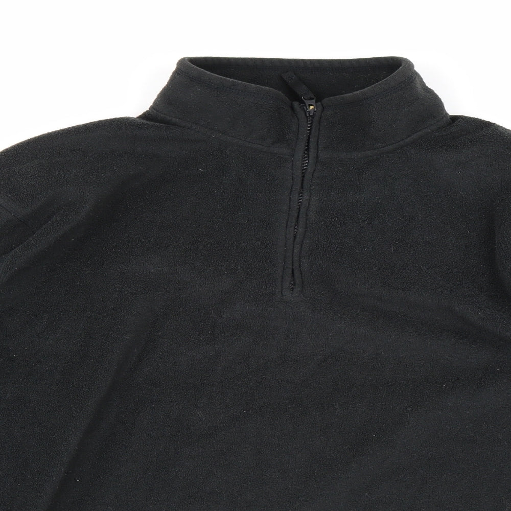 Preworn Mens Black  Fleece Pullover Sweatshirt Size 3XL