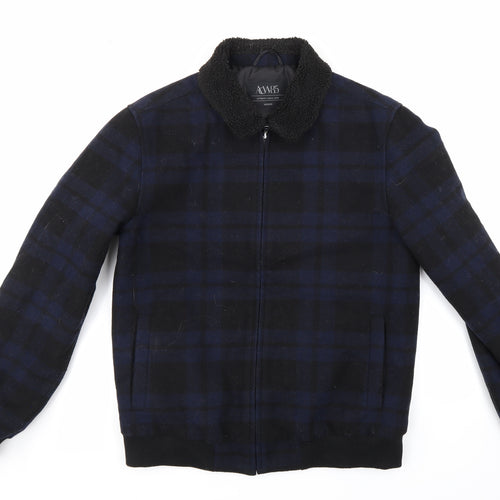 ACW85 Mens Blue Check  Jacket  Size M