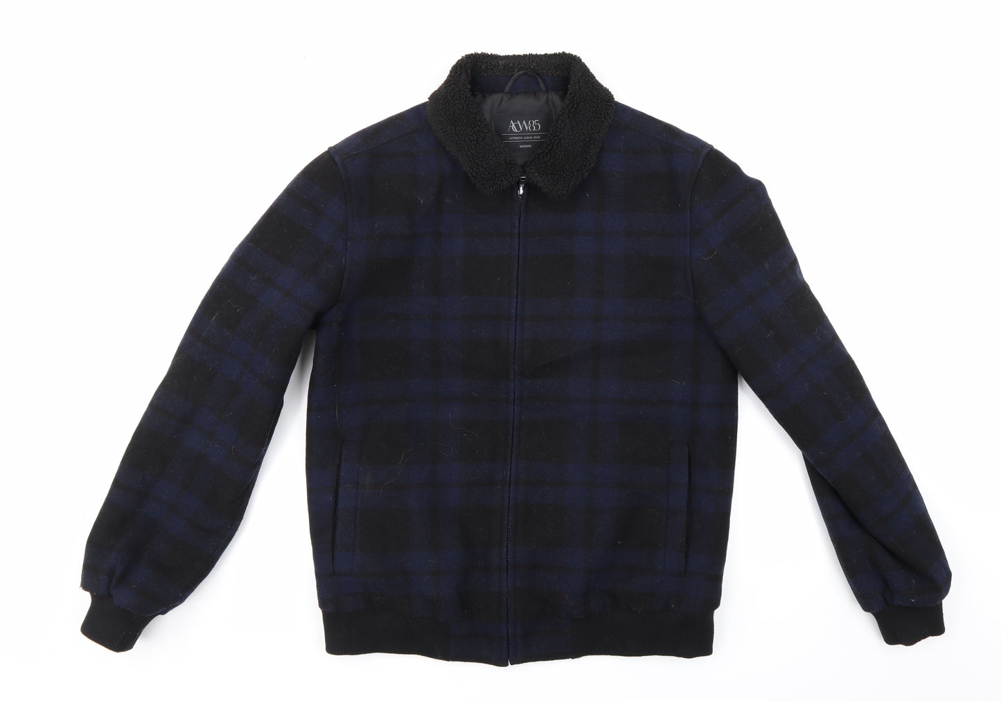 ACW85 Mens Blue Check  Jacket  Size M