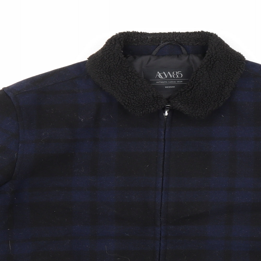 ACW85 Mens Blue Check  Jacket  Size M