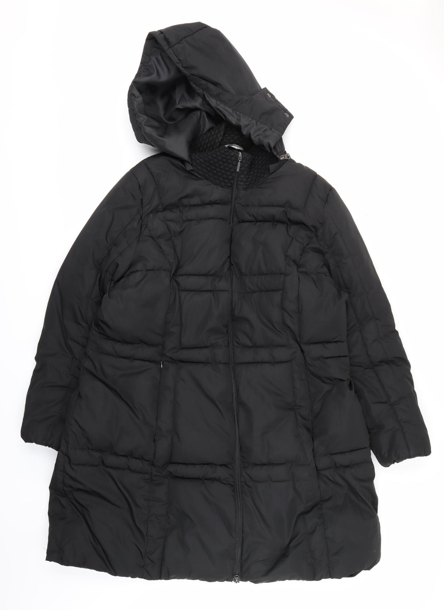 Bonmarche Womens Black   Overcoat Coat Size 24
