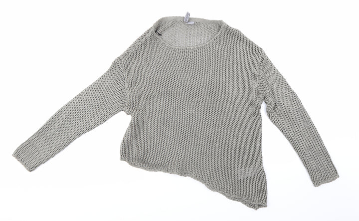 H&M Womens Grey Knit Pullover Jumper Size M