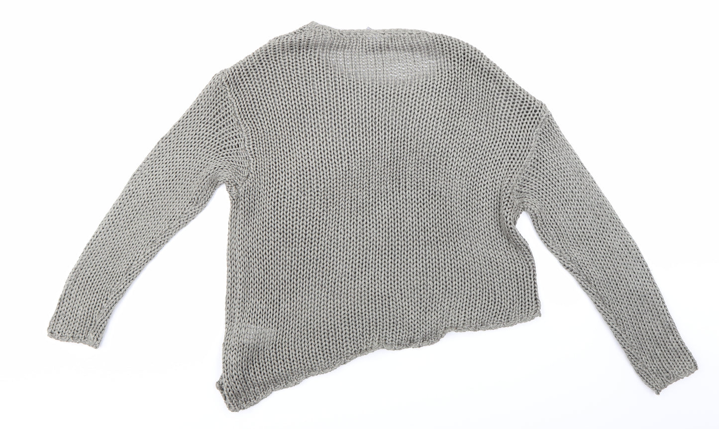 H&M Womens Grey  Knit Pullover Jumper Size M