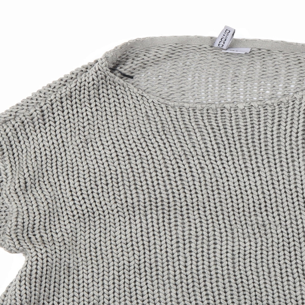 H&M Womens Grey  Knit Pullover Jumper Size M