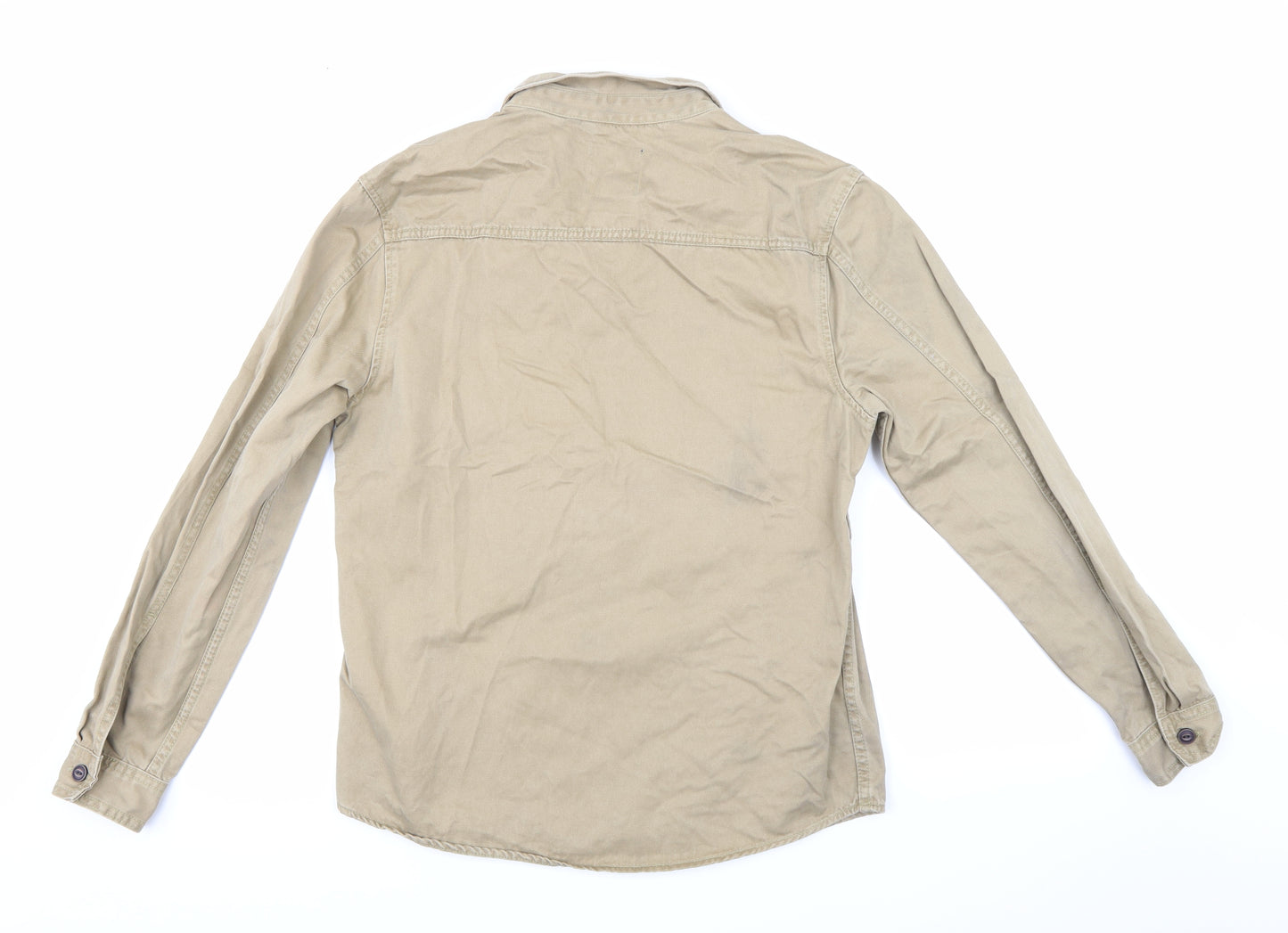 Zara Mens Beige    Button-Up Size M