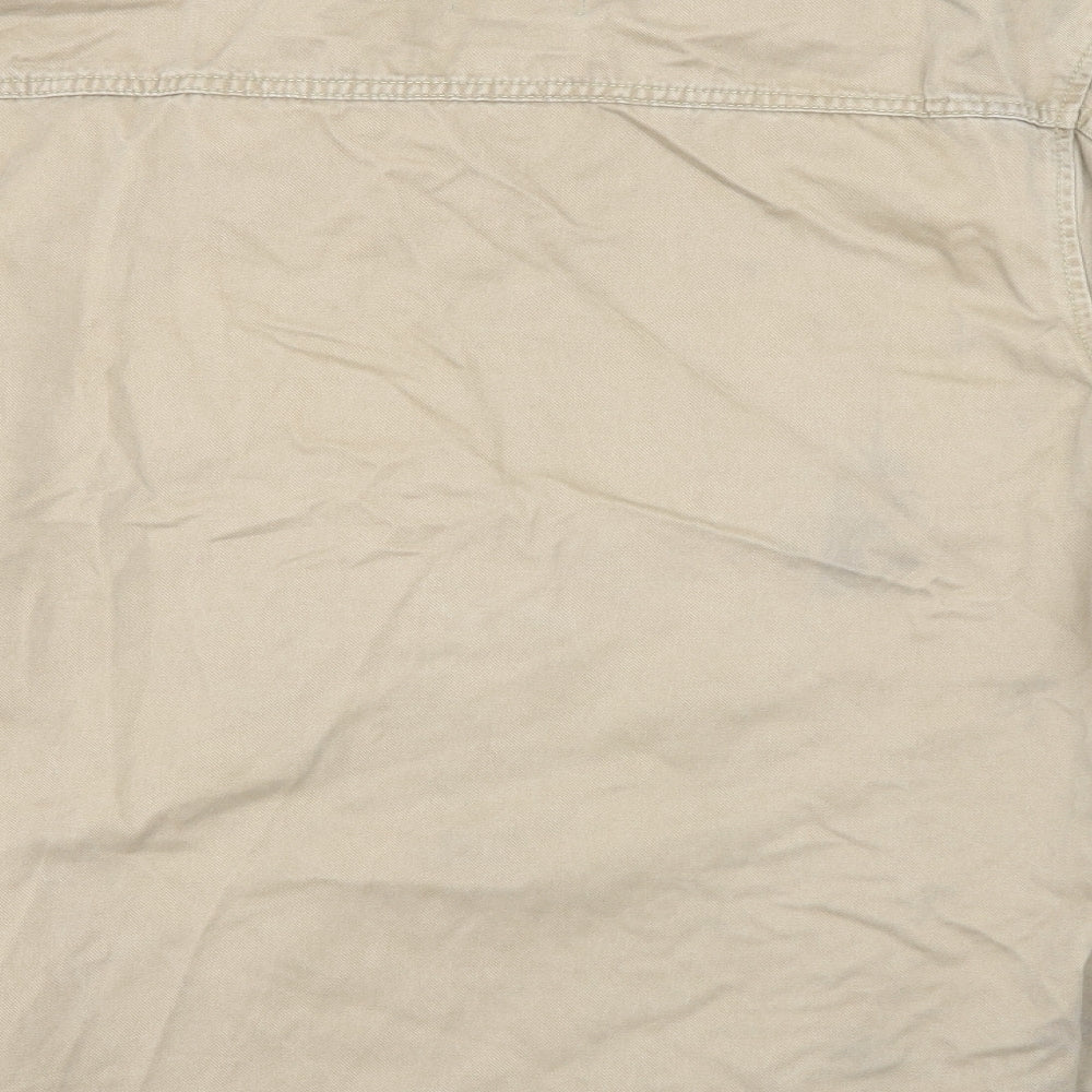 Zara Mens Beige    Button-Up Size M