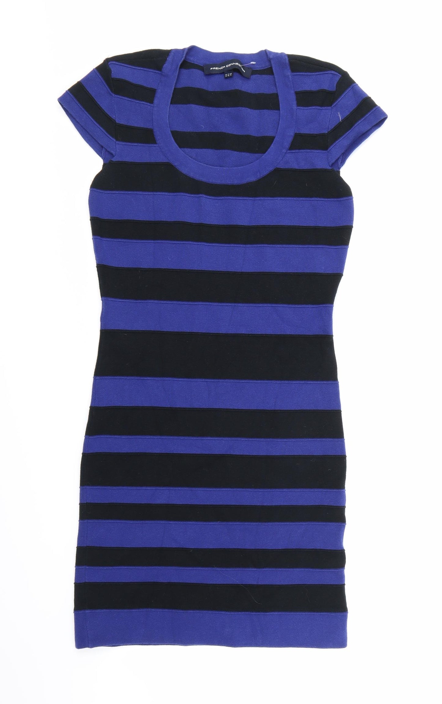 French Connection Womens Blue Striped  Bodycon  Size 12