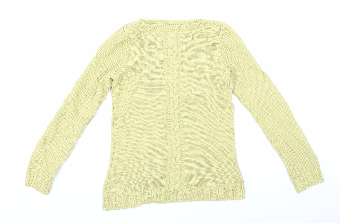Preworn Womens Yellow  Knit Pullover Jumper Size 8
