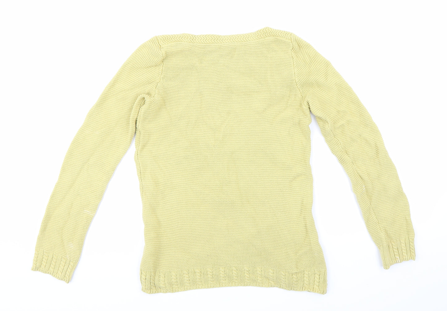 Preworn Womens Yellow  Knit Pullover Jumper Size 8
