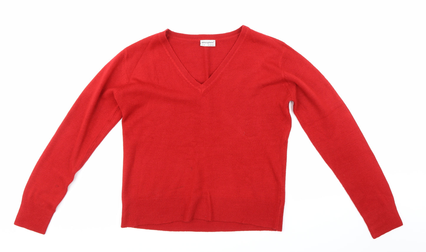 Atmosphere Womens Red  Knit Pullover Jumper Size 16