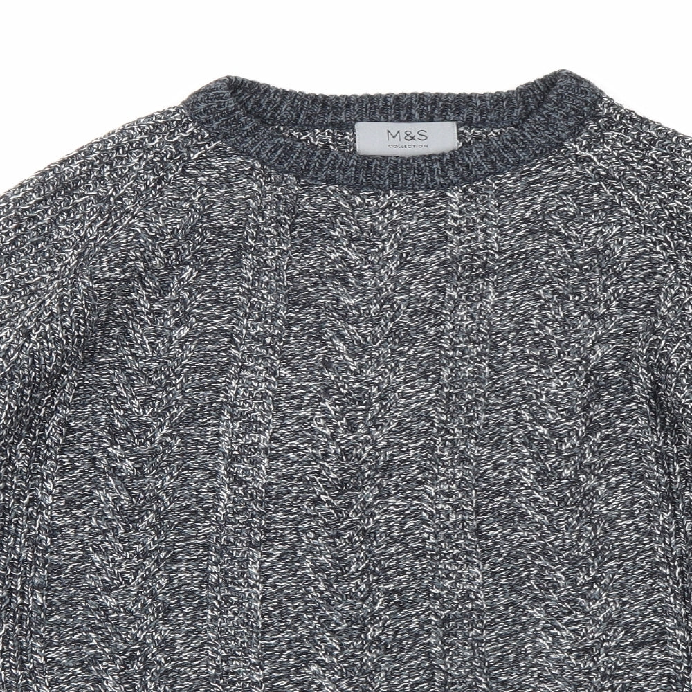 Marks and Spencer Mens Blue  Knit Pullover Jumper Size M