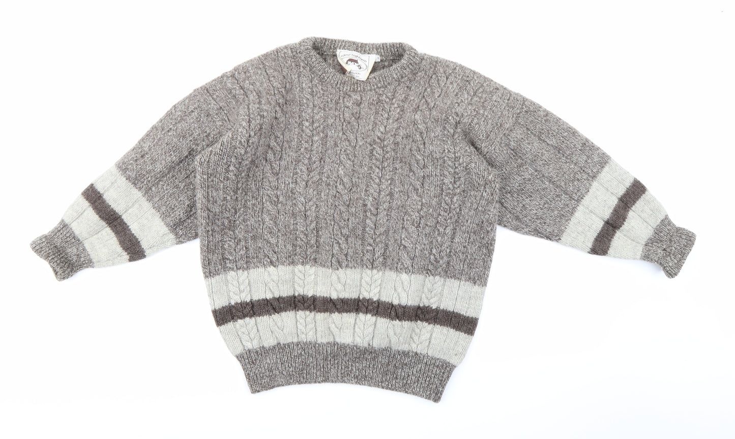 West Highland Woolens Mens Brown  Knit Pullover Jumper Size M