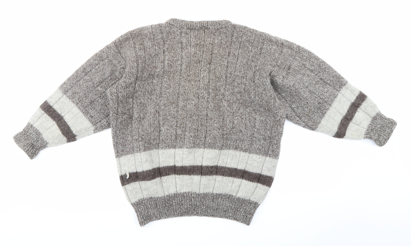 West Highland Woolens Mens Brown  Knit Pullover Jumper Size M
