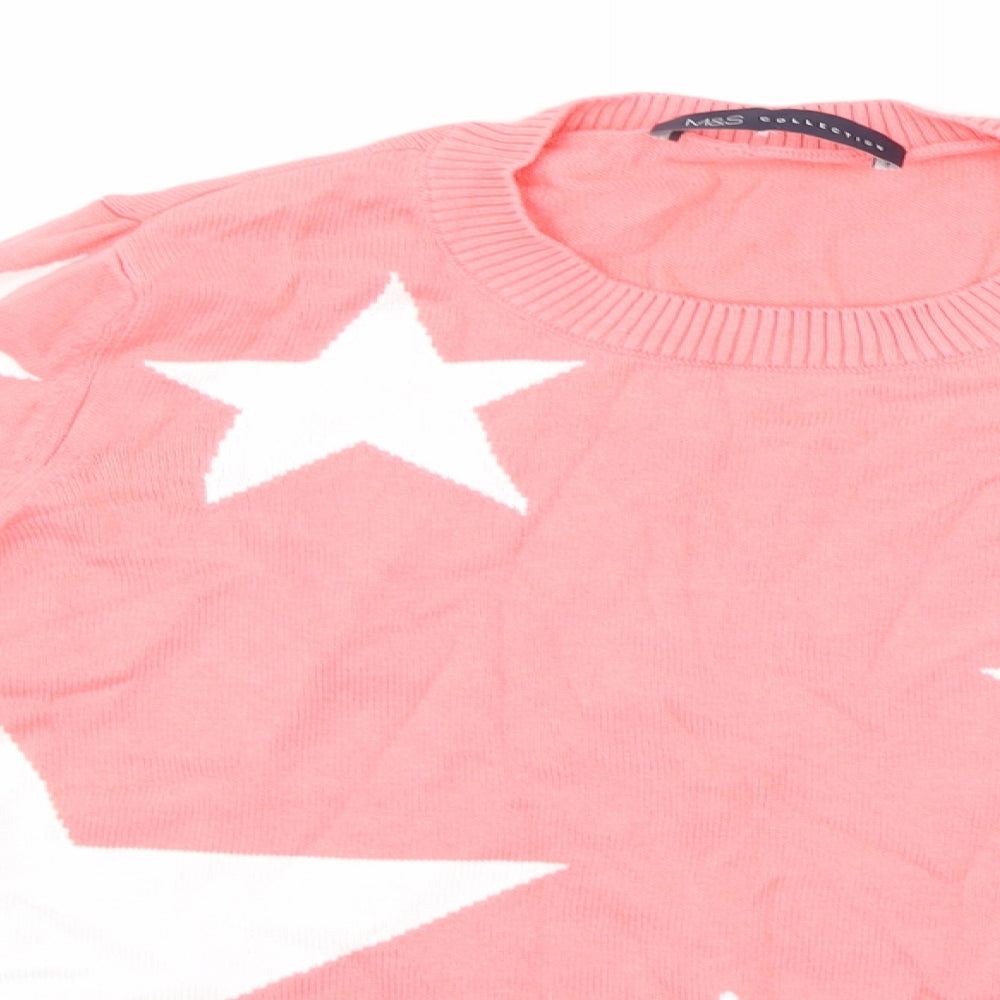 Marks and Spencer Womens Pink  Knit Pullover Jumper Size 6