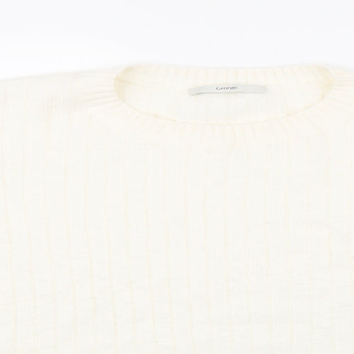 George Womens Beige  Knit Pullover Jumper Size L