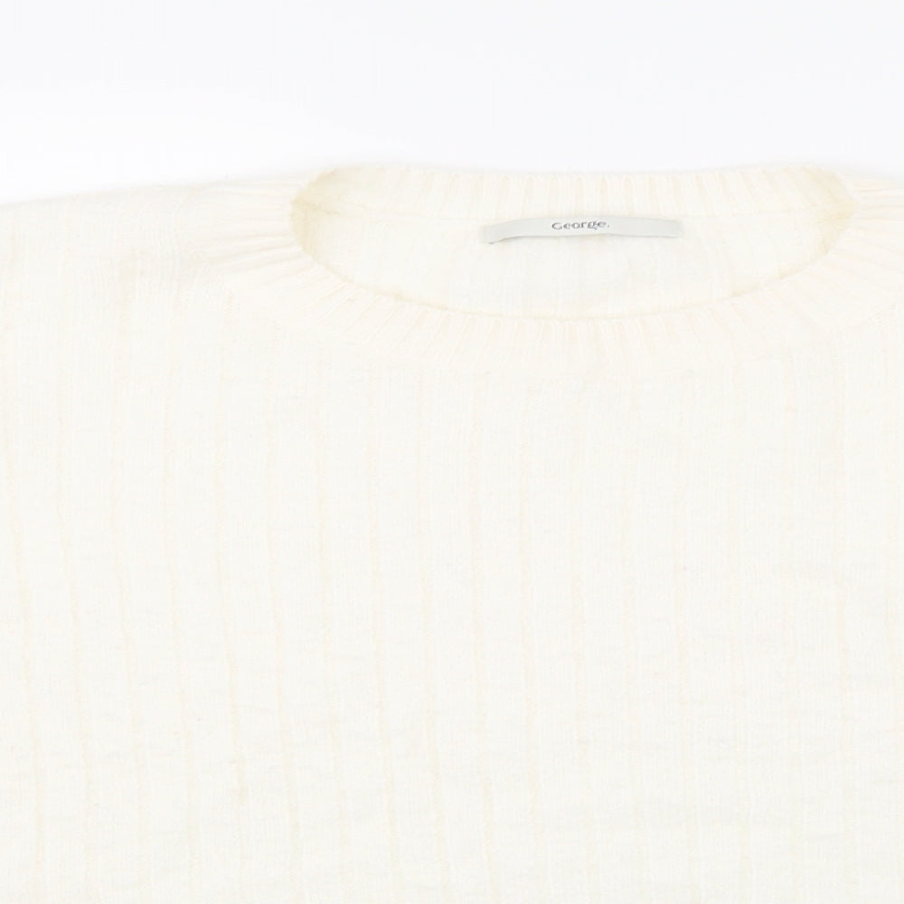 George Womens Beige  Knit Pullover Jumper Size L